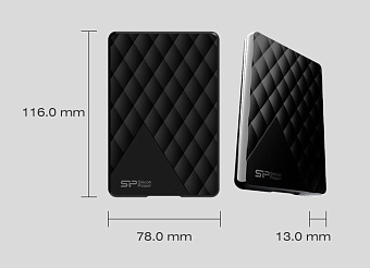 Внешний жесткий диск 2Tb Silicon Power Diamond D06 2.5" USB3.0 Black