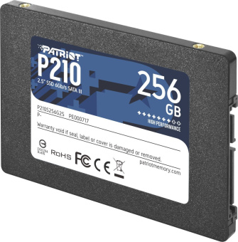Накопитель SSD SATA 256Gb Patriot P210 (3D TLC, 500/400 Мбайт/сек)