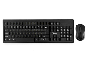 Комплект беспроводной (клавиатура+мышь) Gembird KBS-8002 Wireless USB Black