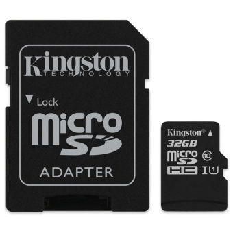 Карта памяти microSD 32Gb Kingston microSDHC CLASS 10  UHS-I + адаптер SD