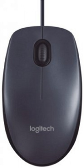 Мышь проводная Logitech M100r Optical USB Grey
