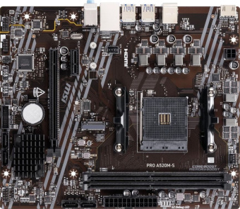 Материнская плата Socket AM4 MSI PRO A520M-S (A520) 2*DDR4 HDMI mATX