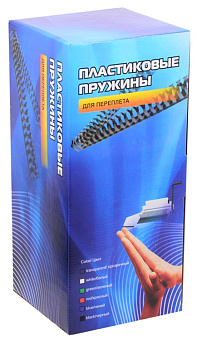 Пружина пластиковая Office Kit 16мм, черная, 100шт