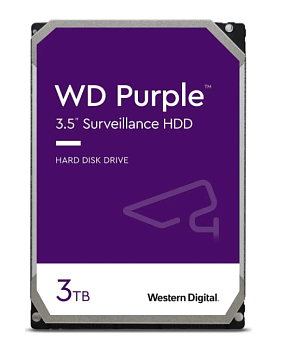 Жесткий диск SATA 3Tb WD Purple 5400rpm 256Mb SATA-3