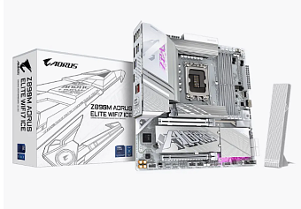 Материнская плата Socket-1851 Gigabyte Z890M AORUS ELITE WIFI7 ICE (Z890) 4*DDR5 DP USB-C mATX