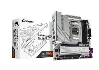 Материнская плата Socket AM5 Gigabyte B650M A ELITE AX ICE (B650) 4*DDR5 HDMI DP mATX