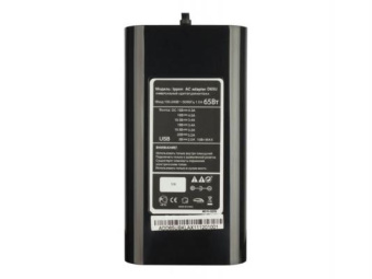 Блок питания для ноутбука Ippon D65U универсальный (15-19.5V, 65W, 8 сменных разъемов питания)
