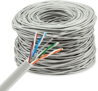 Кабель витая пара внутренний 4 пары UTP кат.5e (305м) Buro solid CCA