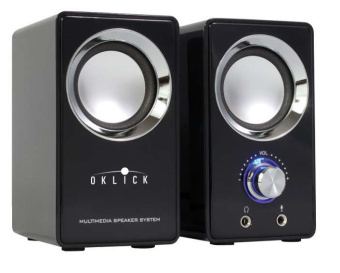 Акустическая система OKLICK OK-116 (2x3W, питание от USB) black
