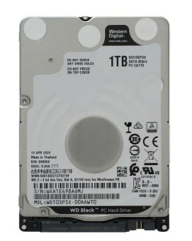 Жесткий диск_2.5" SATA 1Tb WD Black 7200rpm 64Mb SATA-3