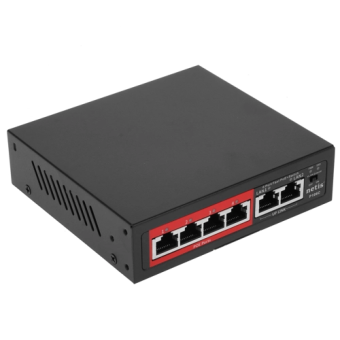 Коммутатор 6 port NETIS P106C 100 Мбит/с 4*PoE черный
