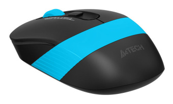 Мышь беспроводная A4Tech Fstyler FG10S 2000dpi бесшумная черный/синий