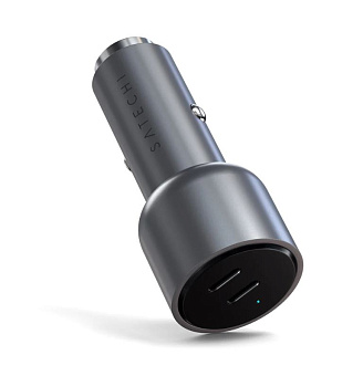 Автомобильное зарядное устройство Satechi 40W Dual USB-C Car Charger Space Gray