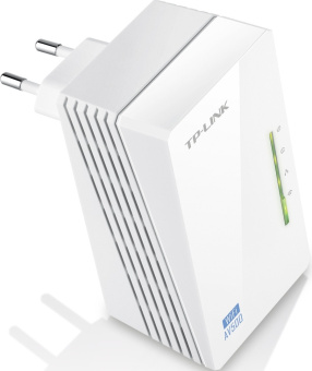 Адаптер Powerline TP-Link TL-WPA4220 AV600, Wi-Fi, 2.4ГГц, 100 Мбит/с, белый