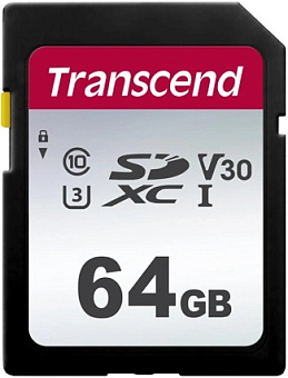 Карта памяти SD 64Gb Transcend SDXC CLASS 10 UHS-I U3