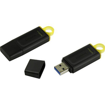 Флешка 128Gb Kingston Exodia DTX/128GB USB3.1 черный/желтый
