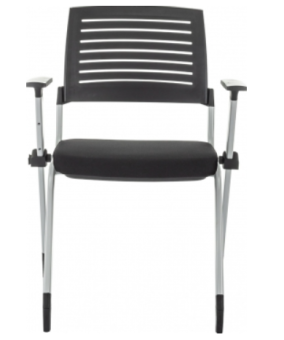 Стул Бюрократ X-Click (с подлокотниками на ножках, серый металл, до 100кг, ) Черный