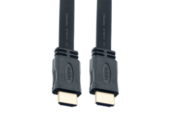 Кабель соединительный HDMI (m) < - > HDMI (m)  1.0м, ver 1.4, Cablexpert, плоский кабель, черный