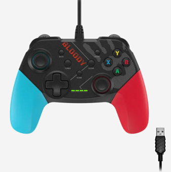 Геймпад A4Tech Bloody GP30 Sports проводной черный/синий