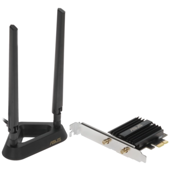 Сетевая карта PCI-E ASUS PCE-AX58BT (802.11ax, 2402Mbps/574Mbps, 5GHz/2.4GHz, Bluetooth 5.0)