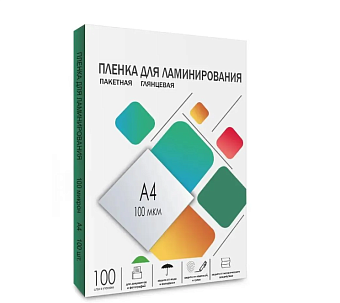 Плёнка для ламинирования ГЕЛЕОС (A4,  100мкм,  100шт) глянцевая