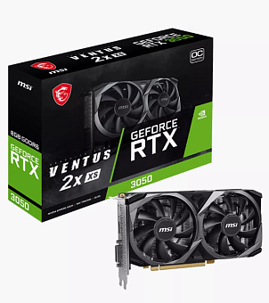 Видеокарта .8Gb MSI RTX 3050 VENTUS 2X XS 8G OC (RTX3050) GDDR6 128bit HDMI DP