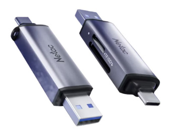 Внешний картридер USB3.0 Netac NT09WK13-30GR Grey