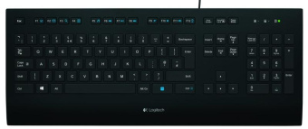 Клавиатура проводная Logitech K280E черный
