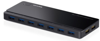 Концентратор USB-A - 7-port USB3.0, TP-Link UH720, блок питания 12B, черный