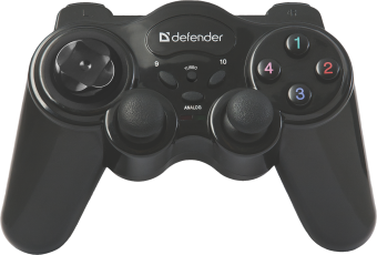 Геймпад Defender Game Master Wireless USB (2 встроенных вибромотора, до 10 м) black