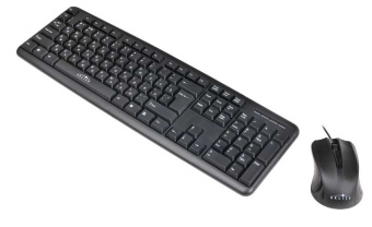Комплект проводной (клавиатура+мышь) OKLICK 600M USB черный