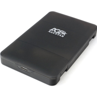 Внешний контейнер USB3.0 -> SATA 2.5", AgeStar 3UBCP3C, пластик, чёрный