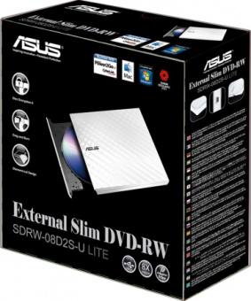 Внешний привод DVDRW ASUS SDRW-08D2S-U USB2.0 White