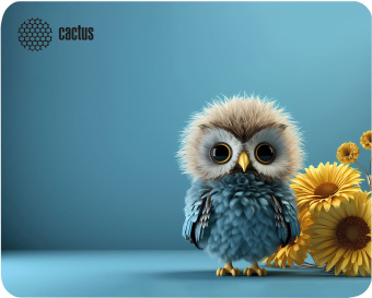 Коврик для мыши CACTUS [CS-MP-P07XS] 220x180x2мм, Owl blue