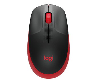 Мышь беспроводная Logitech M190 Wireless черный/красный