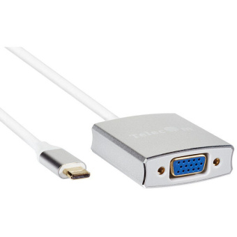 Кабель-переходник USB-C (m)  --  VGA (f), Telecom TUC030 0.10m