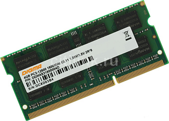 Модуль памяти SODIMM DDR3 4096Mb PC-12800 1600MHz Digma 1.5v