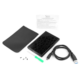 Внешний контейнер USB3.0 -> SATA 2.5", Gembird EE2-U3S-70L, кожзам, чёрный