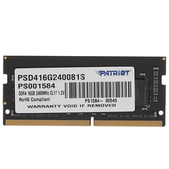 Модуль памяти SODIMM DDR4 16Gb PC4-19200 2400MHz Patriot