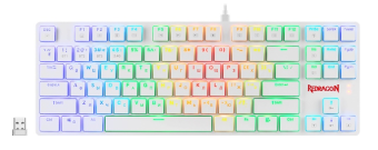 Клавиатура беспроводная Redragon Anubis RGB Bluetooth White