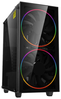 Корпус GameMax чёрный Hole MFG. A363-TB (MidiTower, USB3.0, ATX) чёрный
