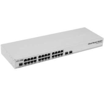 Коммутатор 24 port MIKROTIK CSS326-24G-2S+RM 1000 Мбит/сек  2*SFP