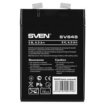 Аккумулятор для ИБП 6V,  4.5Ah, SVEN