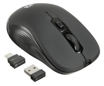 Мышь беспроводная Оклик 610MWC  USB/USB-C черный