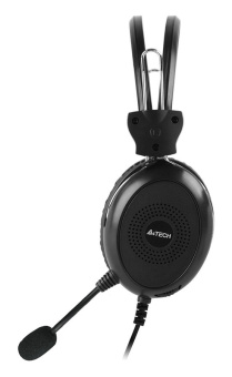 Наушники проводные A4Tech HU-30 (микрофон, 20 - 20 000 Гц, 102 дБ, 2.0м, USB) черный