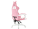 Кресло Knight Kitty W Fabric (ткань, фиксация наклона спинки, крестов. пластик, до 120 кг) розовый/молочный