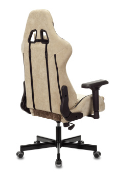 Кресло Zombie VIKING 7 KNIGHT Fabric (текстиль/эко.кожа, мех. качания, крест. металл, до 120 кг) Коричневый