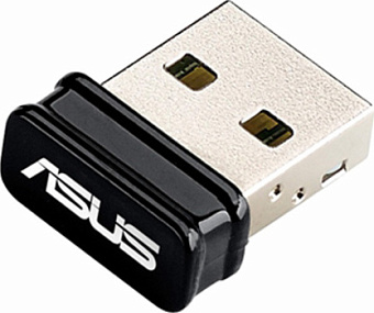 Сетевая карта USB2.0 ASUS USB-N10 Nano (802.11b/g/n, 11/54/125/150Mbps, 2.4GHz)