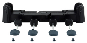 Подставка под системный блок пластмассовая, на колесиках BURO BU-CS2AB черная