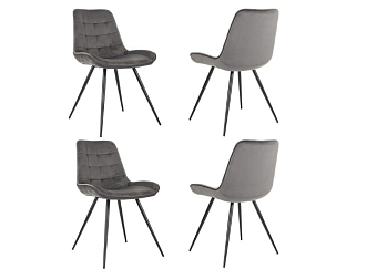 Кресло Бюрократ CH-K2_4 комплект 4шт т.серый Holland 18 металл черный на ножках